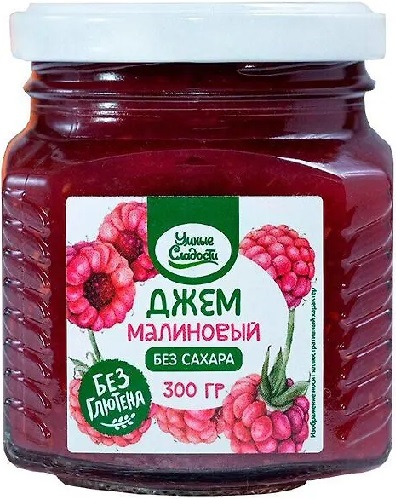 Умные сладости Джем Малиновый 300г без сахара