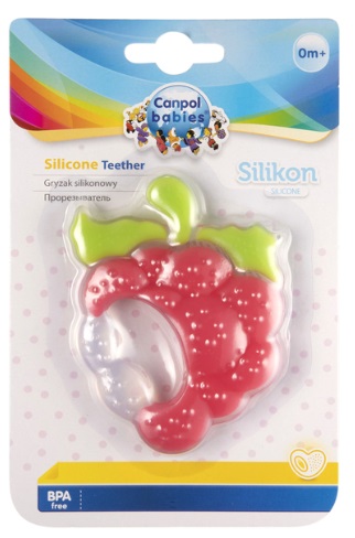 CANPOL BABIES Прорезыватель силиконовый Малина 0м+ арт.51/004