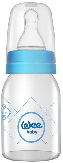 WeeBaby бутылочка для кормления стеклянная 125мл соска №1 цвета в ассортименте
