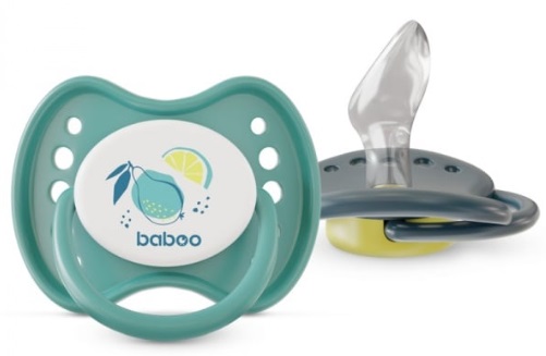 Пустышка Силиконовая BABOO Ортодонтическая 6м+ (2шт) Peachy Keen