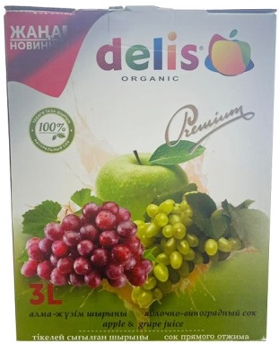 Delis Сок Яблоко-Виноград 3л коробка