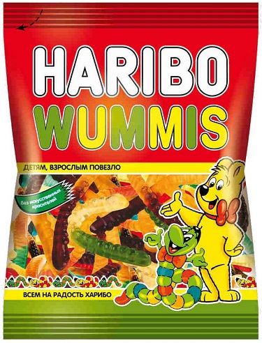 Haribo Worms Жевательный мармелад Червячки 80г