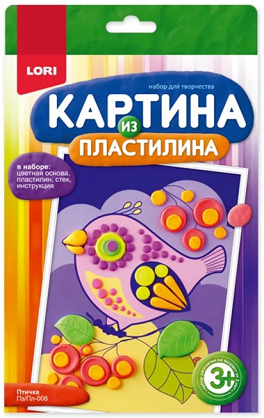 Картина из пластилина Птичка арт.Пз/Пл-008 Lori