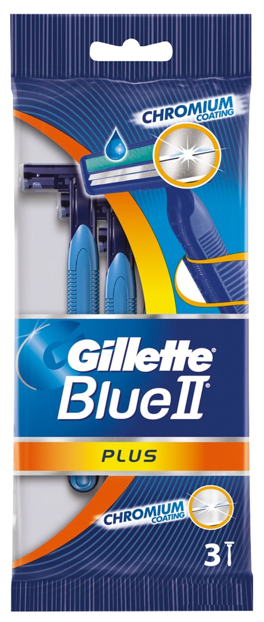 Станок бритвенный одноразовый GILLETTE Blue II Plus ( 3 шт ) 81265813