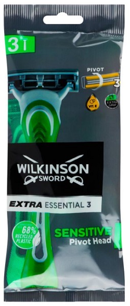 Станок бритвенный Wilkinson Sword Extra3 essentials одноразовый 3 шт