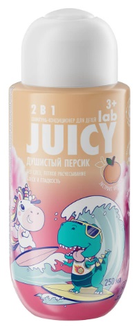 Детский шампунь кондиционер JUICY Lab 2в1 Персик 250мл