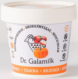 Dr.Galamilk Биомороженое 100г Тыква+Яблоко+ Пробиотик