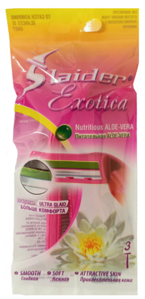 Станок бритвенный одноразовый TANDEM Slaider Exotica 3шт