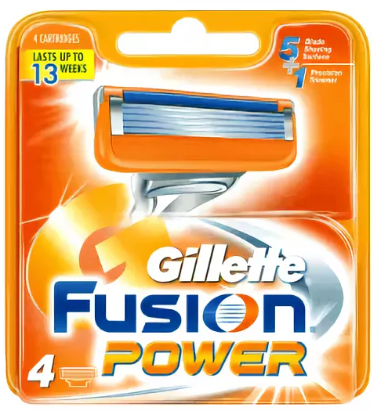 Кассеты сменные GILLETTE Fusion  Power (4 шт)