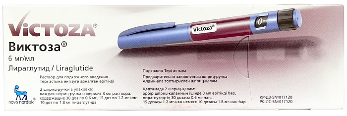 Виктоза шприц-ручка 6 мг/мл 3,0 мл №2 (лираглутид) саксенда (Упаковка)