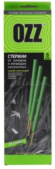 Стержни от комаров и летающих насекомых 5 шт OZZ средство инсектицидное