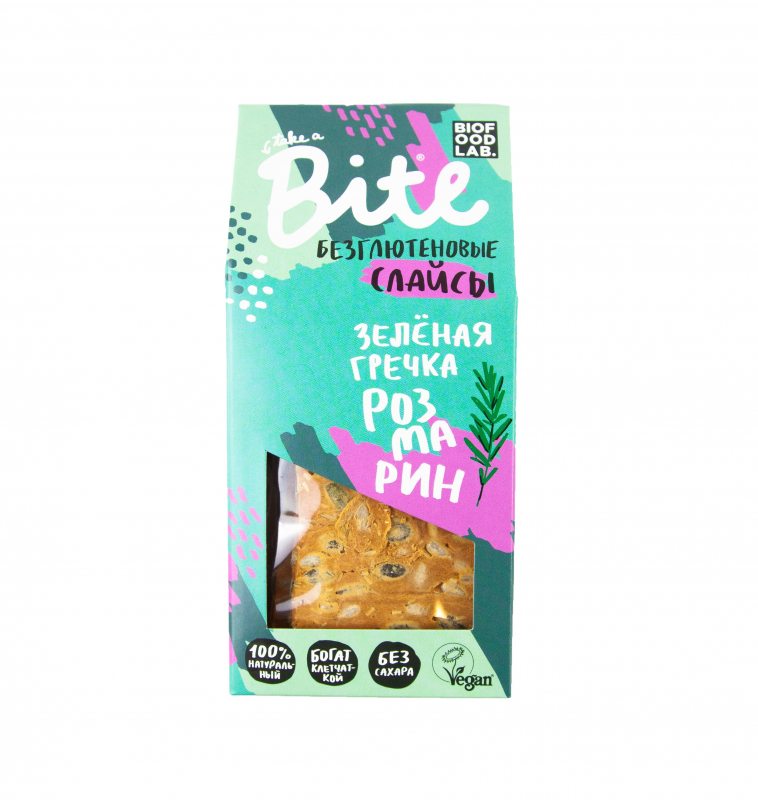 Bite Слайсы Зеленая гречка розмарин 100 г