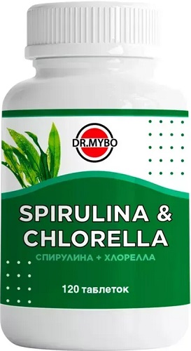 Dr.Mybo Спирулина+Хлорелла таблетки №120