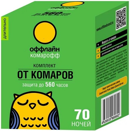 Фумигатор с Жидкостью от Комаров 70 ночей КОМАРОФФ ОФФЛАЙН