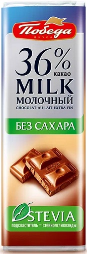 Победа Шоколад молочный 25г 36% какао без сахара