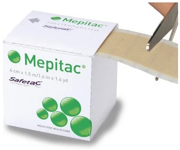 Повязка силиконовая MEPITAC 4см*1,5м лейкопластырь
