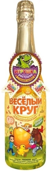 Шампанское детское ВЕСЕЛЫЙ КРУГ Груша - Дюшес 750мл стекло