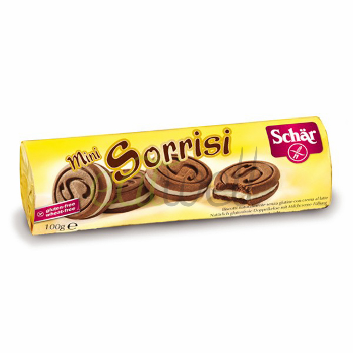 Dr.Schar Mini Sorisi 100 г Печенье шоколадное с молочной прослойкой безглютеновое 