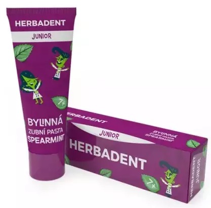 Зубная паста для детей Herbadent JUNIOR 7+ Мята на основе 7 трав 75гр