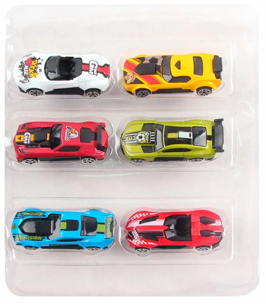 Набор машинок металлических X-Game Kids XGCM6D Спорткары 6шт