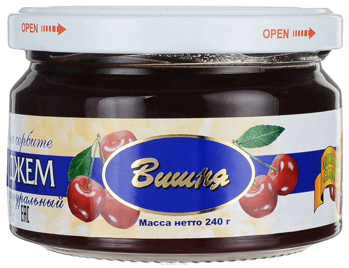 Петродиет Джем  вишневый  на сорбите  240 гр.