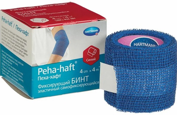 Бинт эластичный Самофиксирующийся 4см*4м Синий HARTMANN Peha-haft (Пеха-хафт)