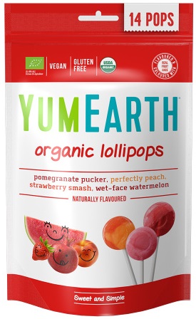 Карамель на палочке Ассорти Organic Pop 14шт YUMEARTH арт 01024