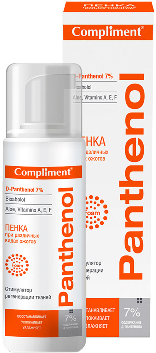 Compliment Pantenol 7% Пенка при различных видах ожогов 160 мл