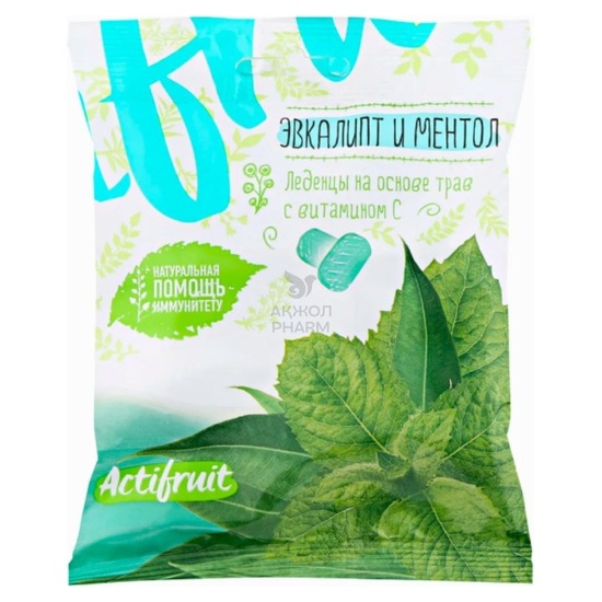 ACTIFRUIT Леденцы Эвкалипт и Ментол 60г