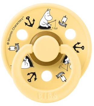Пустышка латексная 0м+ Bibs Moomin Colour Sailing Moomins Pale Butter 0+ арт.10030310