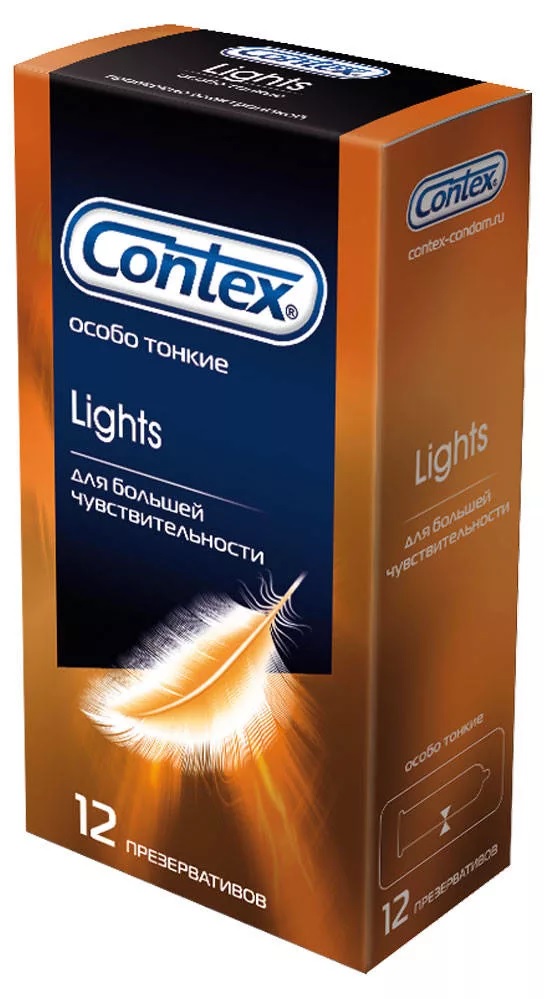 Презервативы CONTEX Lights 12шт (Особо тонкие)