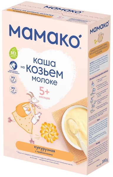 Мамако Каша Кукурузная с Пребиотиком 200г с 5 мес.