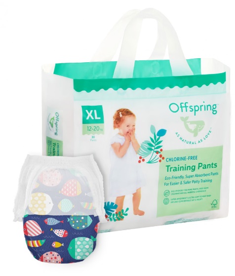 Offspring трусики подгузники для детей Рыбки XL (9-14кг) 30 шт