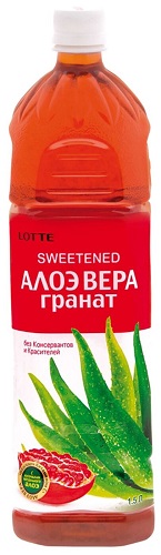 Lotte Напиток Алоэ вера Гранат с кусочками алоэ 1,5л с фруктозой