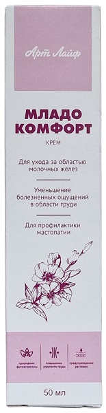 Младо Комфорт крем 50 мл Арт Лайф для ухода за областью молочных желез
