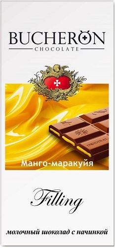 BUCHERON Filling Шоколад молочный Манго-маракуйя 85г 