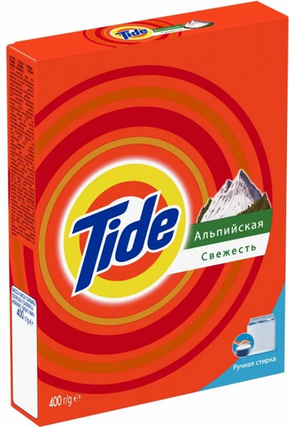 Tide ручная стирка стиральный порошок Альпийская свежесть 400 гр 