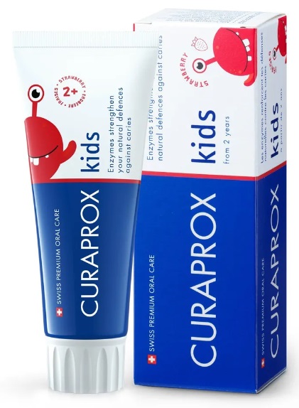 Зубная паста для детей 0+ CURAPROX Kids CS со вкусом Клубники без фтора 60мл