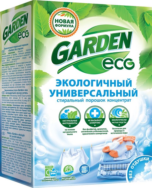 GARDEN Eco Стиральный порошок концентрат Универсальный 1350 г Без Отдушки