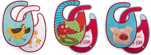 Нагрудник HAPPY BABY Слюнявчик 3м+ (2шт) арт.16012 цв.в асс.