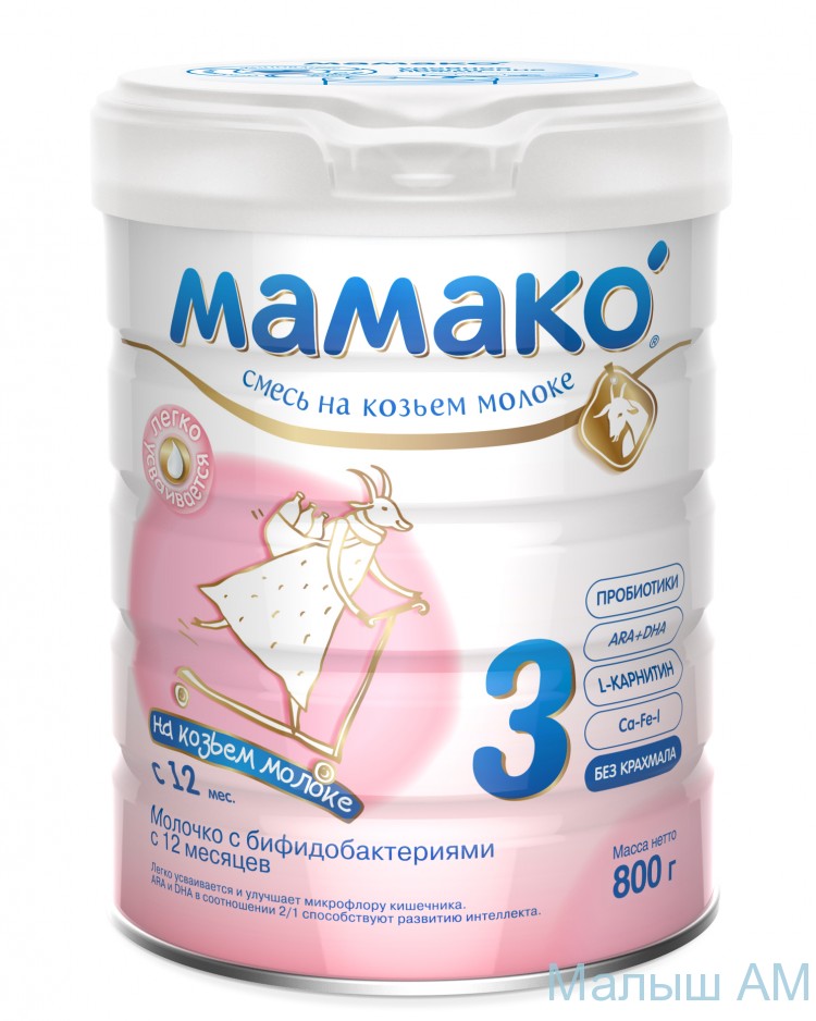 Мамако 3 400г Молочко с бифидобактериями на козьем молоке с 12мес