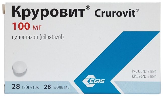 Круровит табл. 100 мг №28 ( цилостазол ) (Упаковка)