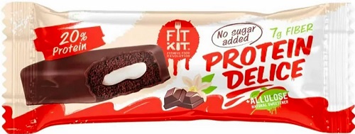 Fit Kit Protein Delice Протеиновый бисквит 60г Шоколад-ваниль