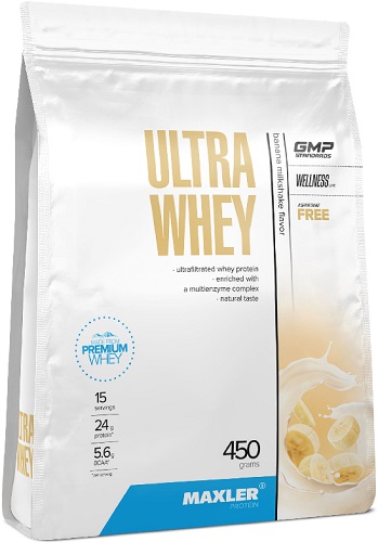 Maxler Протеин Ultra Whey 450 г Банановый коктейль пакет
