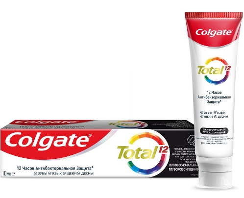 Зубная паста COLGATE Total Глубокое очищение с углем 100мл