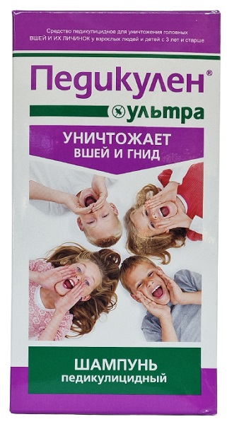 Педикулен Ультра шампунь 200 мл ( МИПА лаурет сульфат,пропиленгликоль,лаурет-3,сорбитан олеат ) @