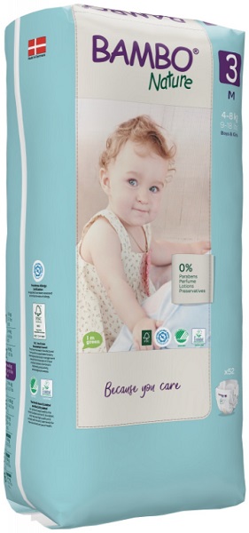 Подгузники для детей BAMBO Nature M3 (4-8 кг) 52шт