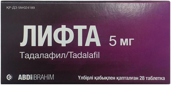Лифта табл. 5 мг №28 ( тадалафил ) (Упаковка)