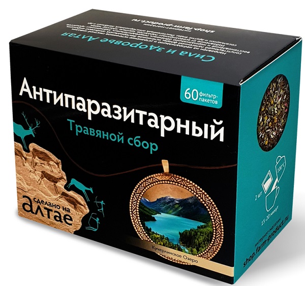 Травяной сбор Антипаразитарный 100г Сила и здоровье Алтая