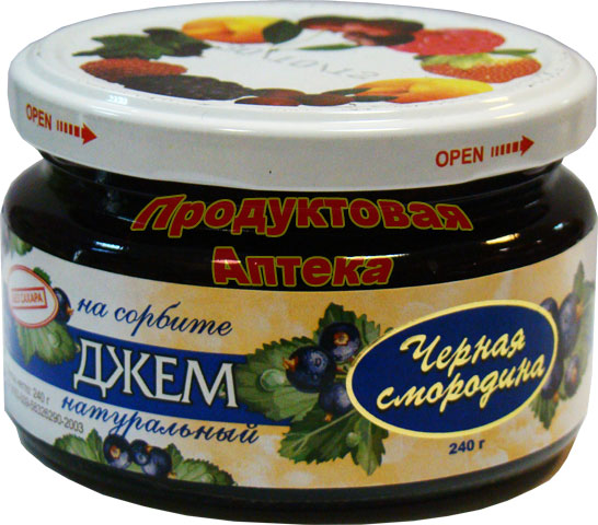 Петродиет Джем Черносмородиновый на сорбите 240г.